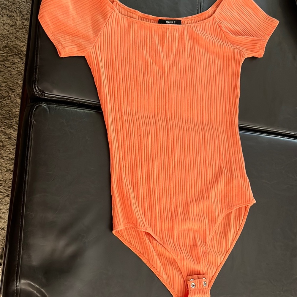 forever 21 orange bodysuit